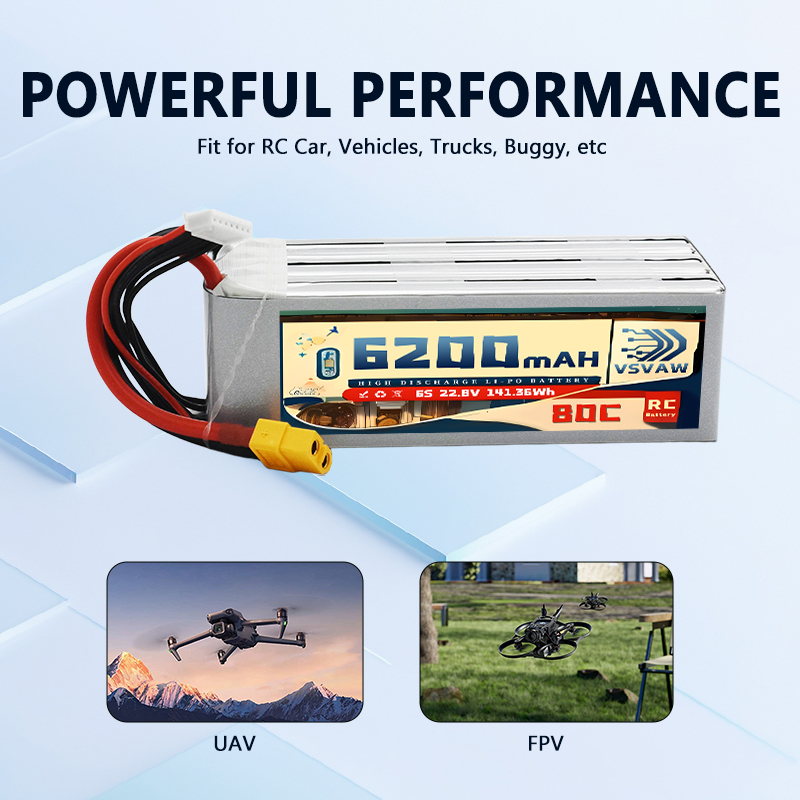 แบตเตอรี่ลิโพสำหรับของเล่นความ - 6S Lipo Battery 22.2V 5000Mah บทวิจารณ์และราคา